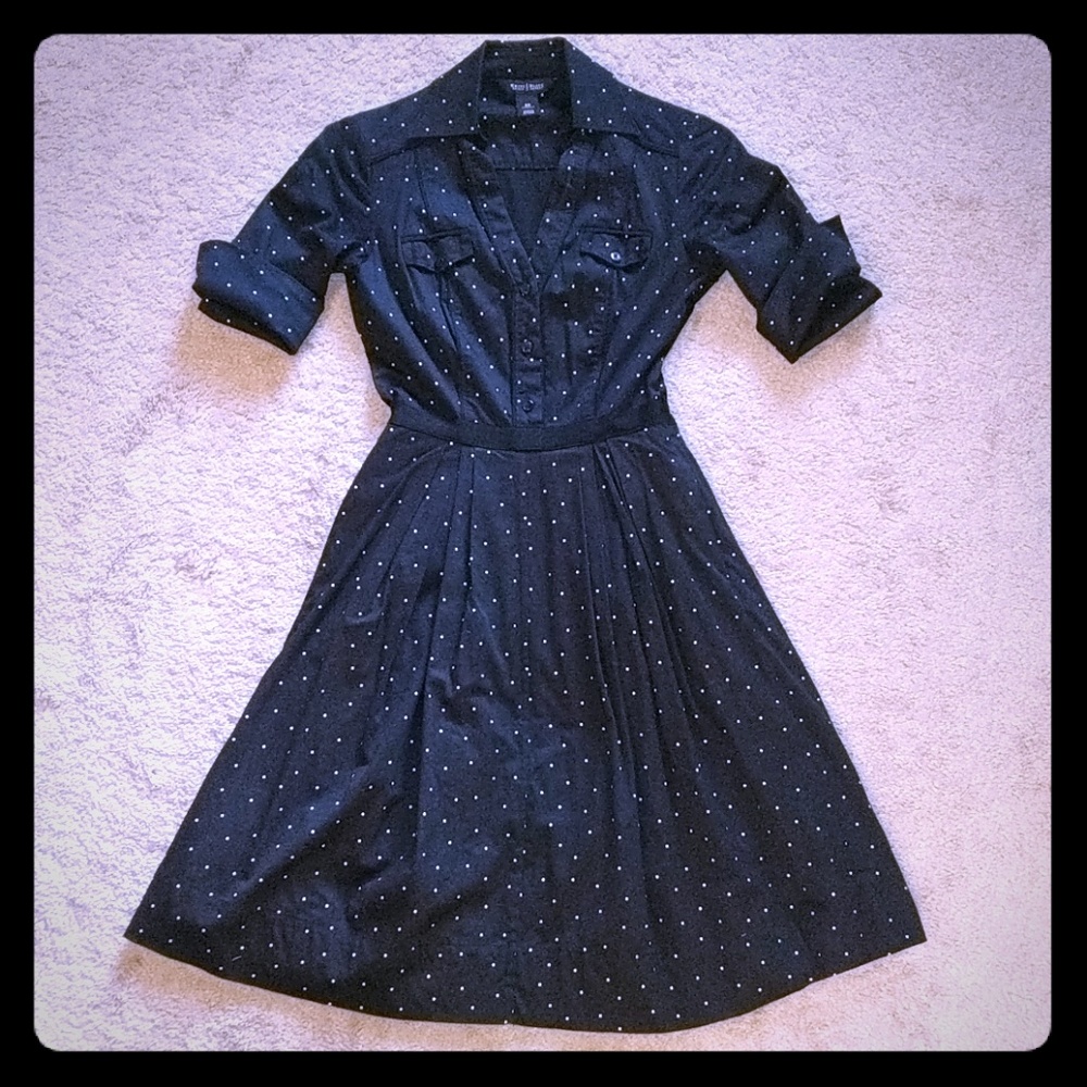 White House Black Market - Flare Polka Dot Dress